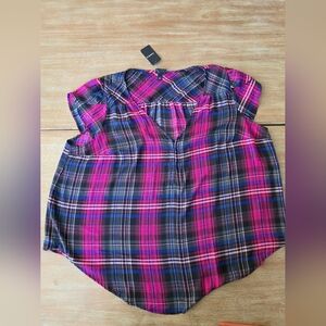 Torrid Womens Harper Georgette Hook & Eye Blouse